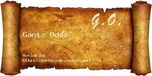 Gantz Odó névjegykártya